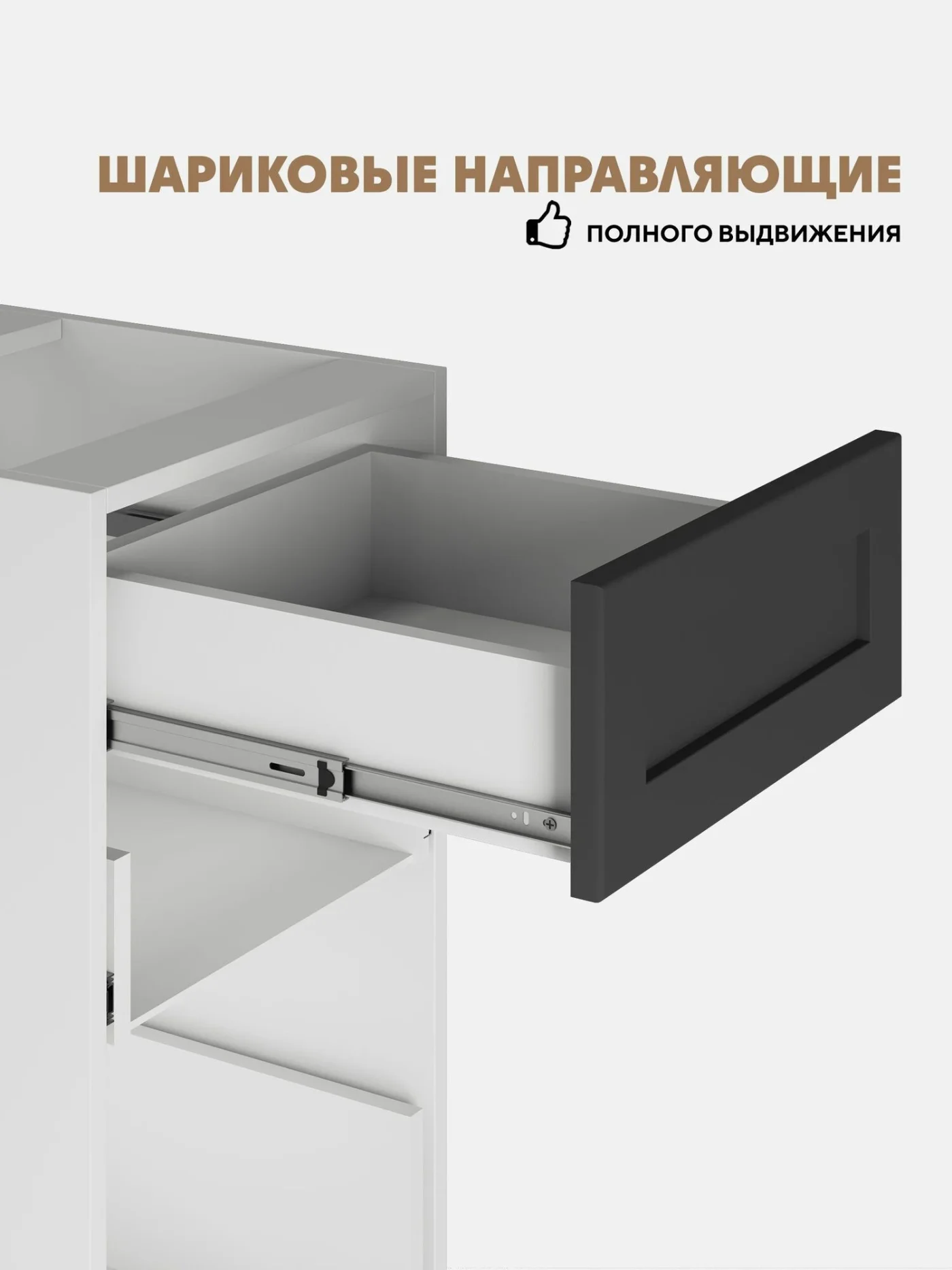 Кухонный гарнитур "Купава" 2 м (Древесный графит/Белый шагрень)
